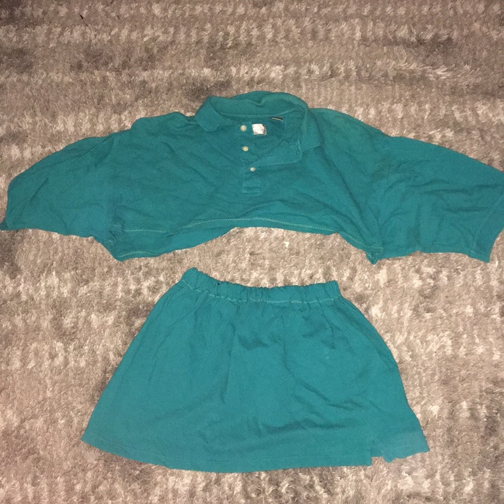 Upcycled Co Ord Set made from Vintage Polo Shirt